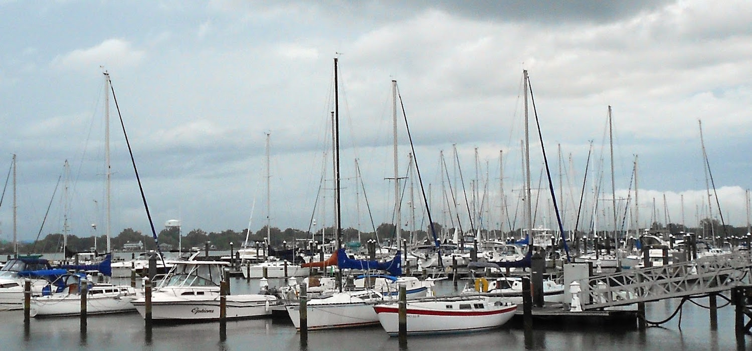 Boats on the water at Old Point Comfort Marina Boating in DC Kayaking