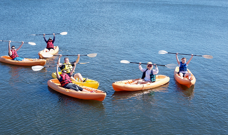 group kayaking event